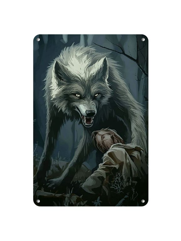 Enchanting Retro Style Metal Wall Art -8X12 Inch Mixed Color Iron Logo Poster, Fable Themed Home And Room Decoration Painting