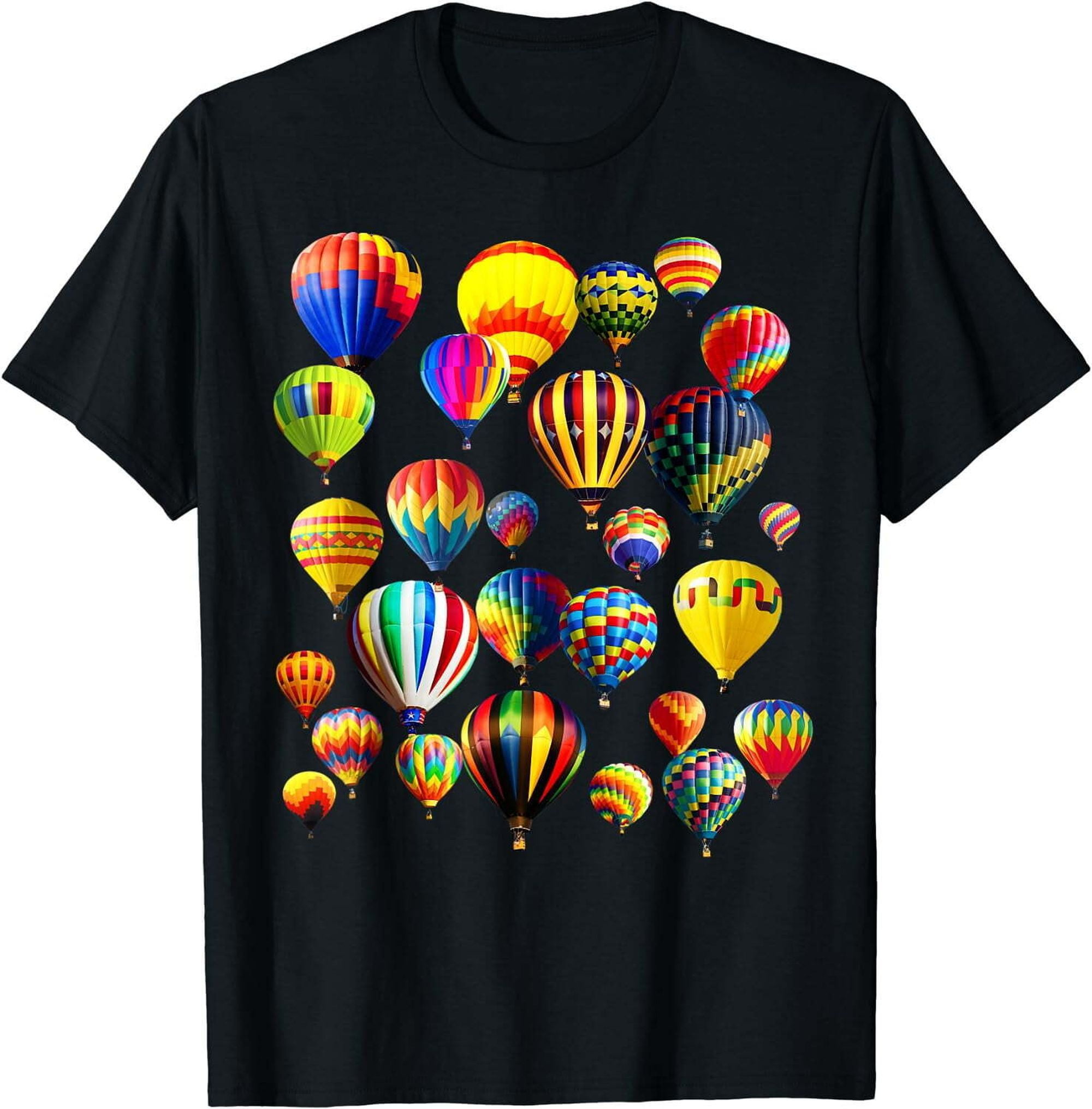 Enchanting Skies: Stylish and Magical Hot Air Balloon T-Shirt - Walmart.com 