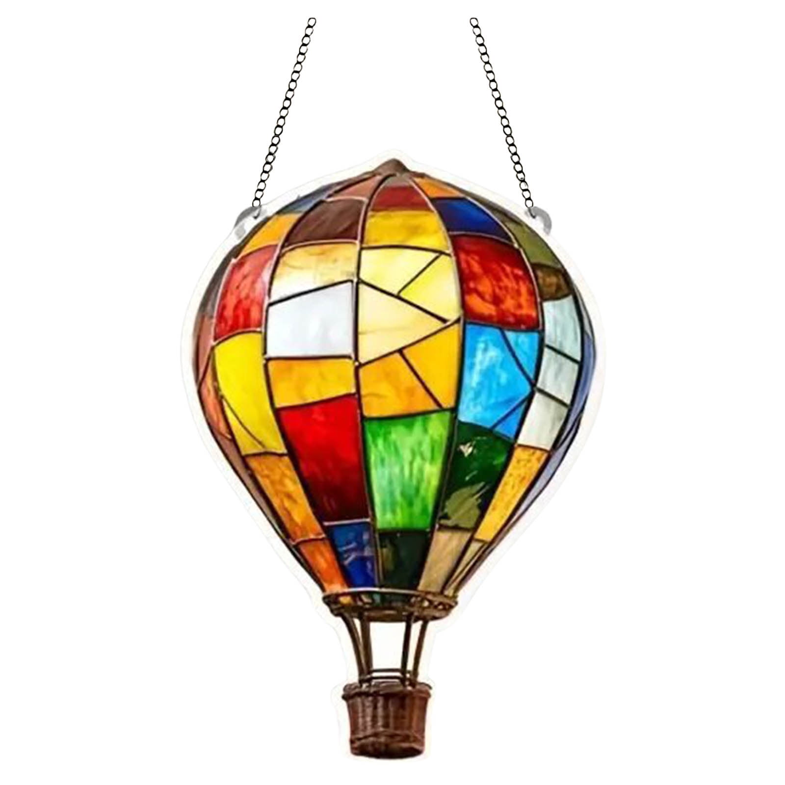Outdoor Solar Hanging Lights Hot Air Balloon Flickering Flame for ...