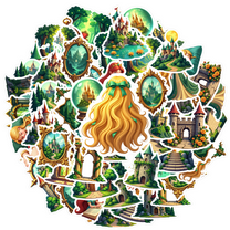 Enchanting Stationery Stickers Magical Kids Stickers Toy Fairy Tale Stickers for Laptops Suitcase Fridge