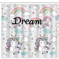 Enchanting Unicorn Dream Shower Curtain for Kids Bathroom