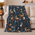 thumbnail image 1 of Enchanting Woodland Creatures Fern Scene Earthy Tones Storybook, Cozy Bird Art Scene, Warm Flannel Blanket for Living Room and Reading Nook, Bird Lovers Friendship Gift, Artistic Home Decor, 1 of 9