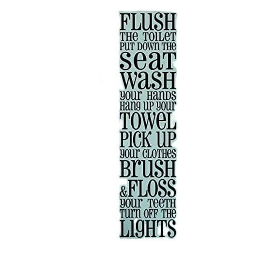 Enchantingly Elegant Rules Vinyl Decal Wall Art Words Sticker Lettering Quote Bathroom Home Dcor