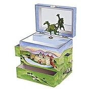 Enchantmints Dragon Castle Musical Jewelry Box for Boys Dragon Spins to The Sorcerers Apprentice 3 Drawers Treasure Storage