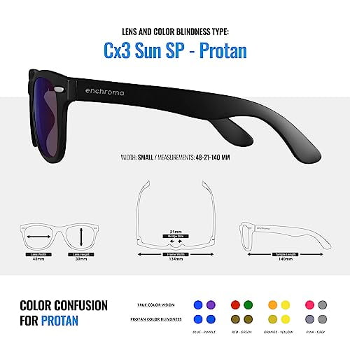 Enchroma Glasses for Kids - Color Correcting & Enhancing Glasses Outdoor Use for Deutan and Protan Color Blindness