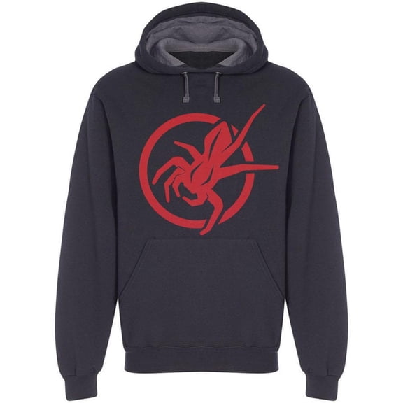 Encircled Asymmetrical Spider Hoodie Men -Image by Shutterstock, Male Medium