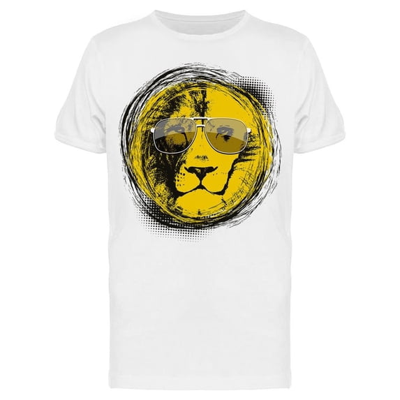 Encircled Lion Head Sunglasses Tee Men's -Image by Shutterstock