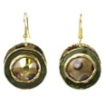thumbnail image 1 of Encircled Spots Brass Earrings, 1 of 1