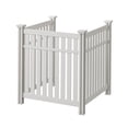 thumbnail image 1 of Enclo Privacy Screens EC18016 4ft H x 3.6ft W Hartford White Vinyl No-Dig Outdoor Privacy Screen Kit, Perfect to Conceal Air Conditioning Units Trash Bins (3 Panels), 1 of 9