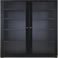 Enclosed Bookshelf with Acrylic Door and Adjustable Shelves 70.87 Inch