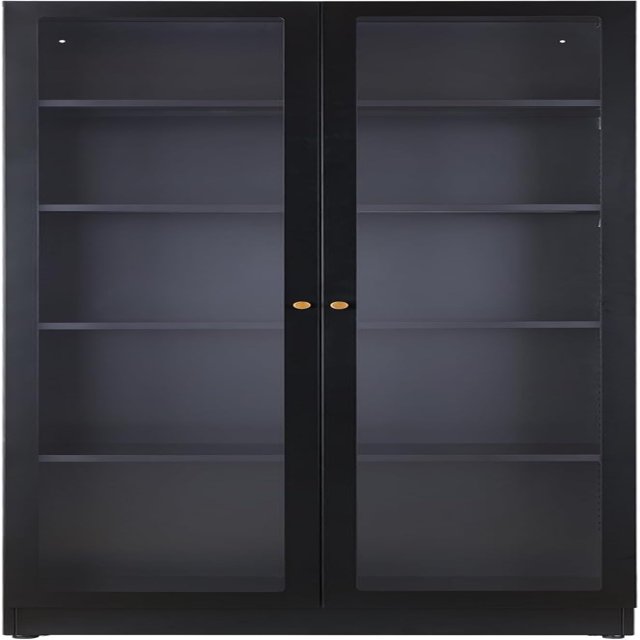 Enclosed Bookshelf with Acrylic Door and Adjustable Shelves 70.87 Inch