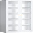 Enclosed Bookshelf with Acrylic Door and Adjustable Shelves 70.87 Inch