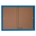 thumbnail image 1 of Enclosed Bulletin Board Cork with Aluminum Frame - Blue, 1 of 1