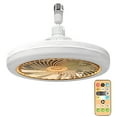 thumbnail image 1 of Enclosed Ceiling Fan with Light and Remote,Screw in Fan Light Mini Bladeless Ceiling Fans, 3 Fan Speeds Dimmable 3 Light Colors for Garage Tool Room Hallway, 1 of 8