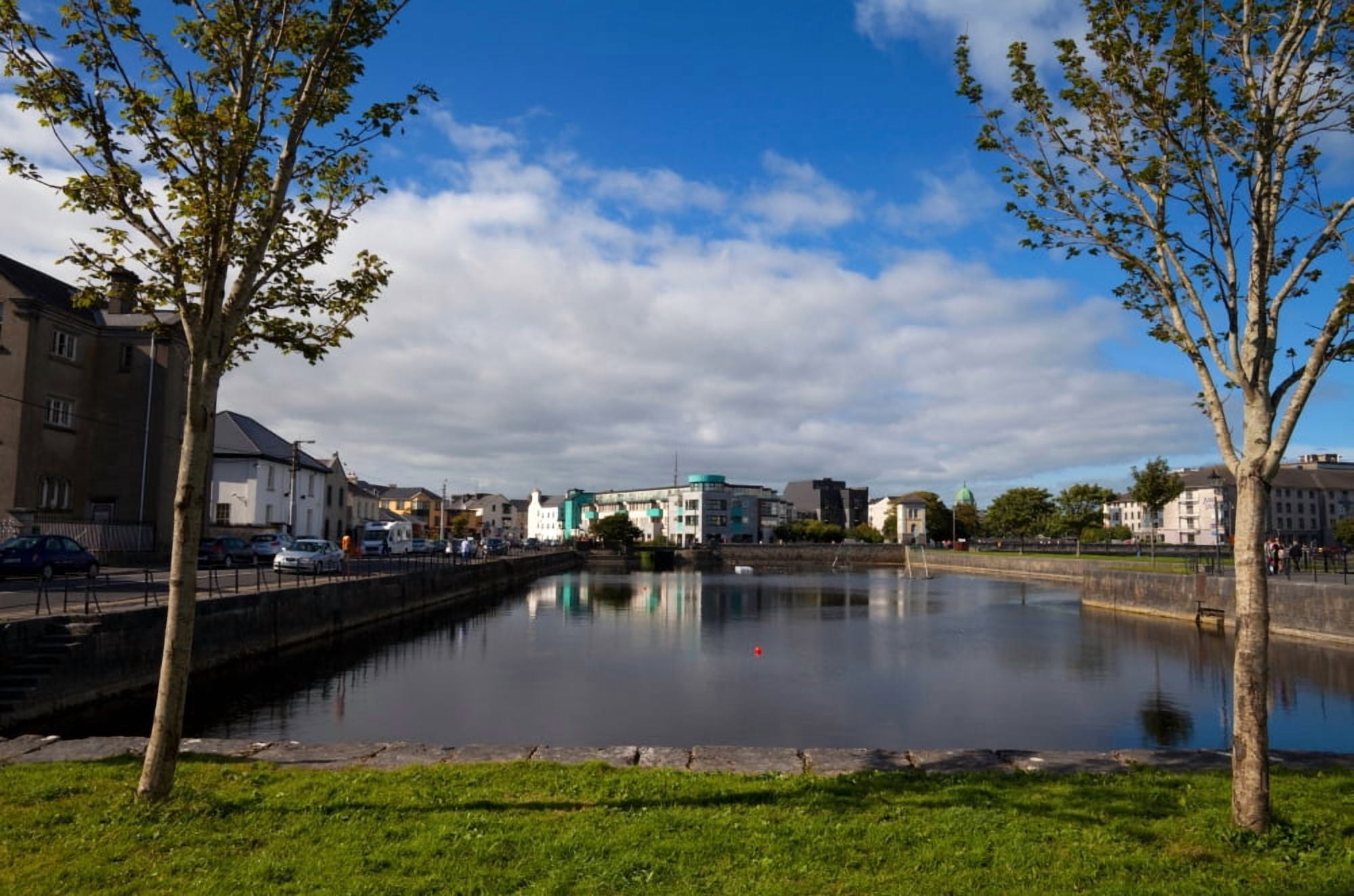 Enclosed Dock off the Corrib River near Claddagh Qauy Galway City Ireland Canvas Art - Panoramic Images (12 x 36)