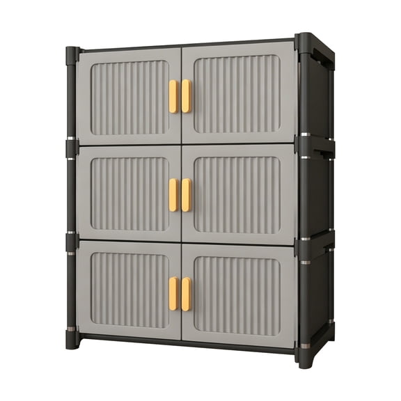 Enclosed Entry Shoe Organizer, Removable Multi Tier Footwear Rack, Dust Resistant Cabinet, Flip Front Shoe Storage Unit For Hall Interior Use