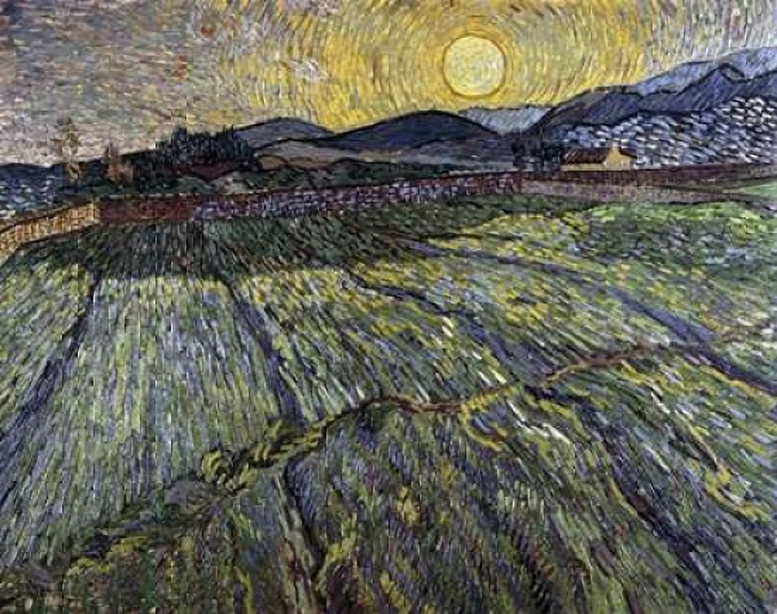Enclosed Field with Rising Sun Saint-Remy Canvas Art - Vincent Van Gogh (22 x 28)