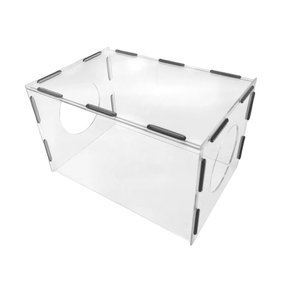 Enclosed Grinding Dust Box Acrylic With 2 Holes Dustproof For Sculpturing
