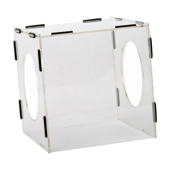 Enclosed Grinding Dust Box, Cover Acrylic Transparent With 2 Holes Dustproof Dust Cage Dust Hood For Polishing Engraving Buffing