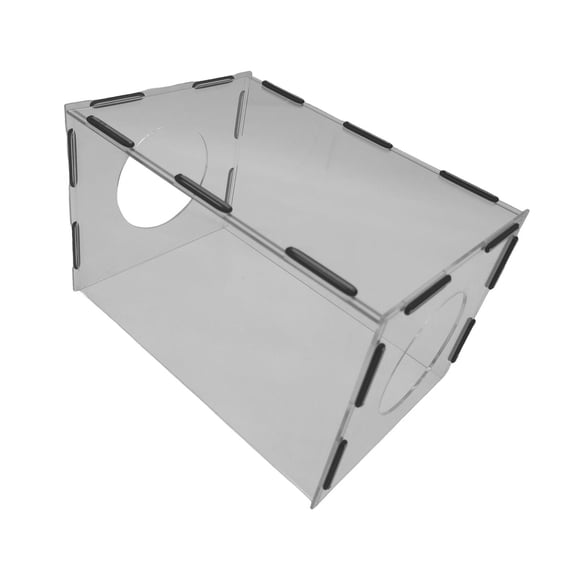 Enclosed Grinding Dust Box Polishing Dust Hood Clear Dust Cage with 2 Holes Dust
