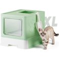 Enclosed Litter Box with Lid, XLarge Foldable Cat Litter Box, Covered