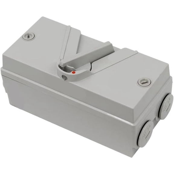 Enclosed Motor Disconnect Switch 3 Phase 3 Pole IP65 Weatherproof Breaker Box 35A 440V AC Industrial