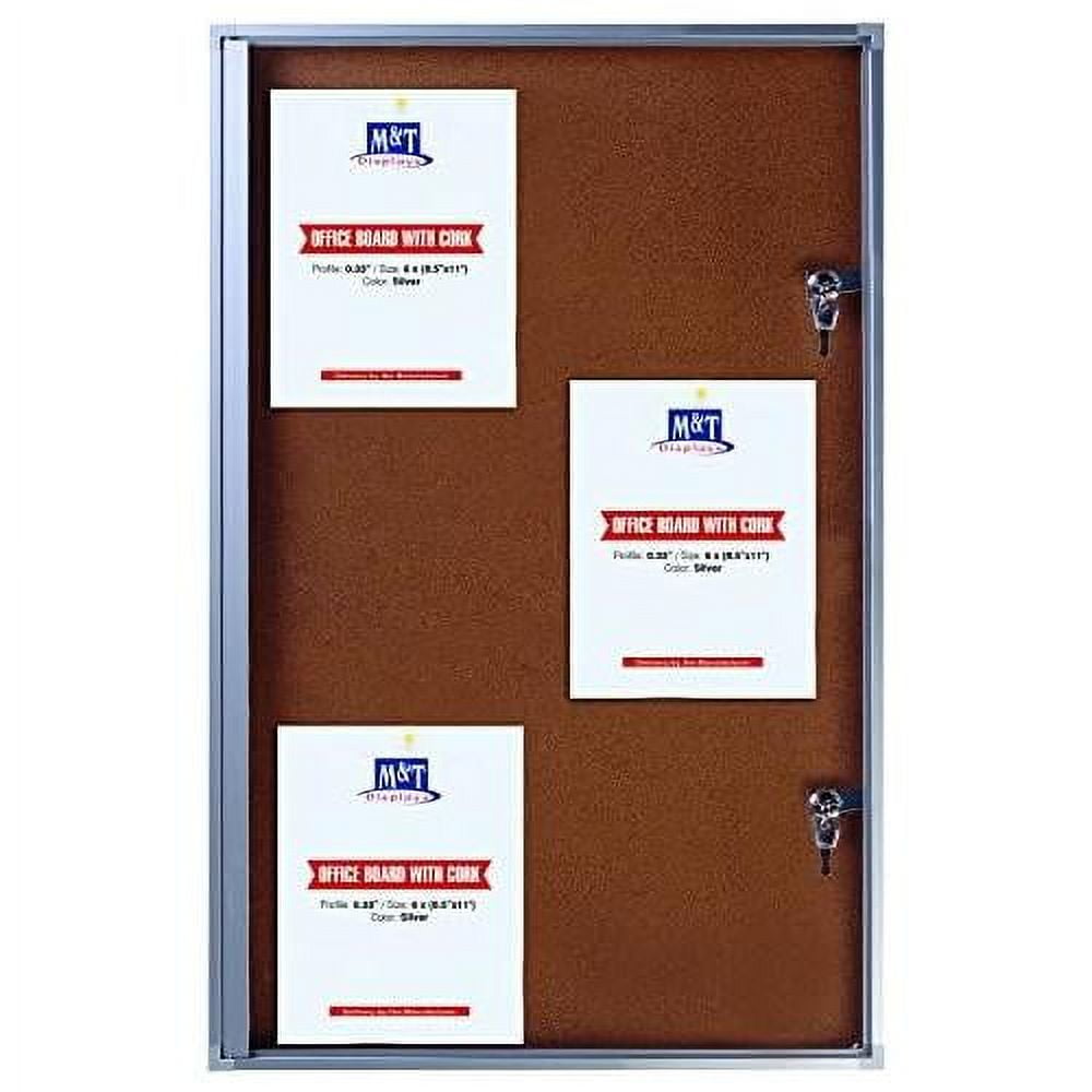 Enclosed rk Bulletin Board Advertising Display For Indoor Use With