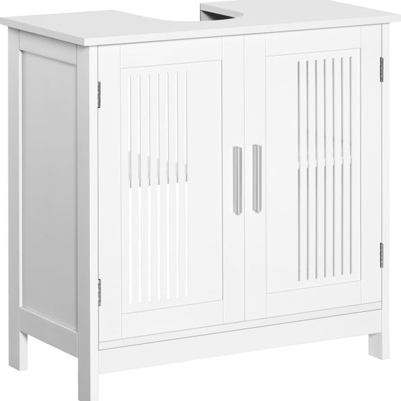 Enclosed & sturdy storage solution - Pedestal under - sink cabinet for daily cleaning supplies