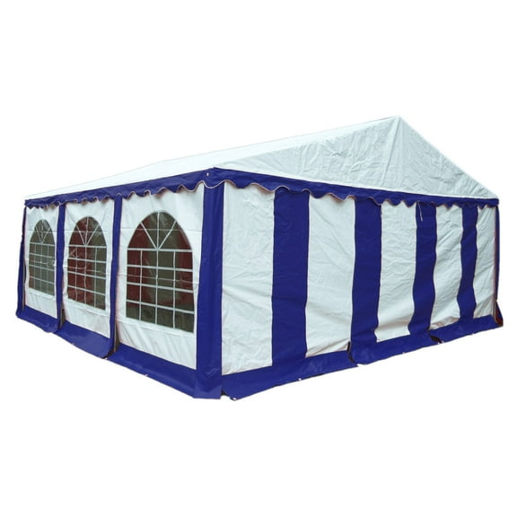 Enclosure Kit with Windows for Party Tent, 20' x 20'/6m x 6m, Blue/White, (Frame and Cover Not Included)