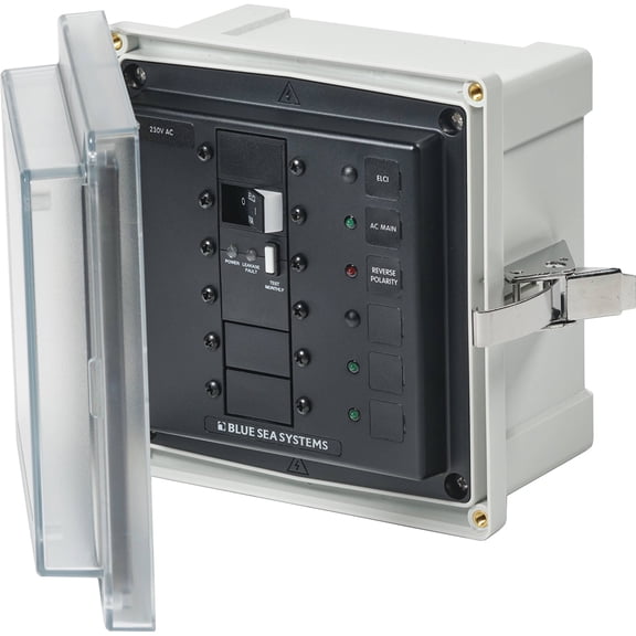 Enclosure SMS Panel 230VAC ELCI 16A Blue Sea Systems 3121-BSS