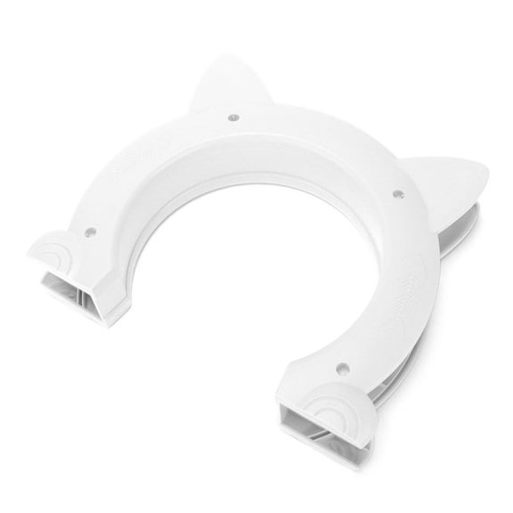Enclosures,Cat Door Interior CatHead Shaped Plastic Cat Pass Through Door with Fish Bone Pattern,Pet Doors