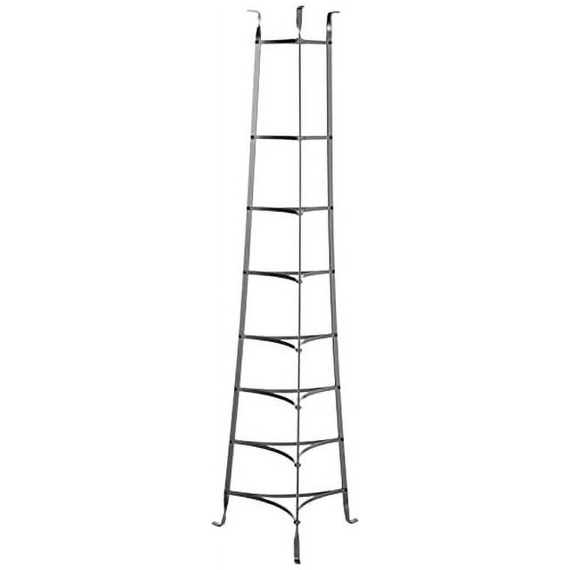 Enclume 8Tier Cookware Stand, Free Standing Pot Rack, Hammered Steel