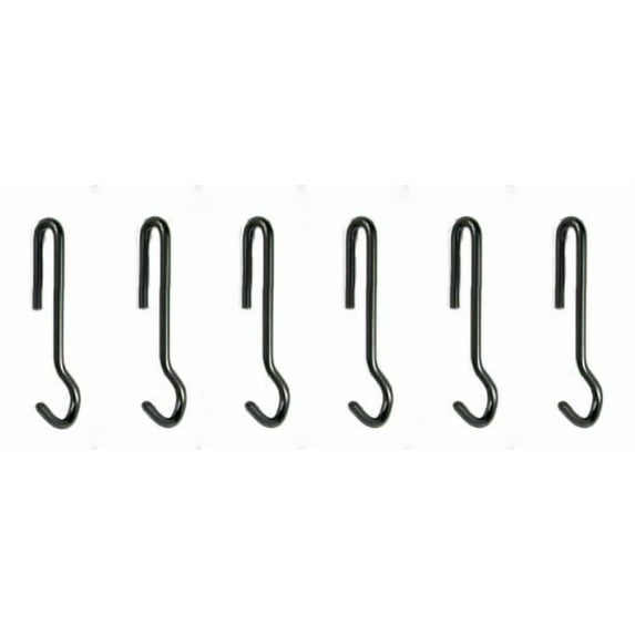 Enclume Angled Pot Hook, Set of 6, Use with Pot Racks, Hammered Steel