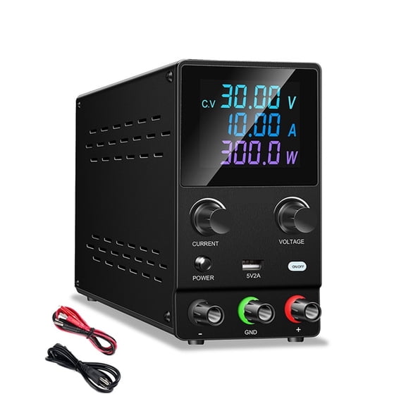 Encoder Precision Adjustable Switching Power Supply Color Screen Laboratory Voltage Regulator ON/OFF Current Preset 30V 10A 60V
