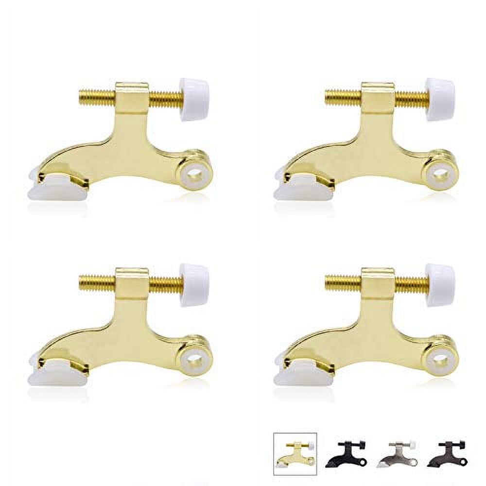Enconker 4 Pack Hinge Pin Door Stopper Polished Brass, Heavy Duty Door Hinge Stopper Gold Pins