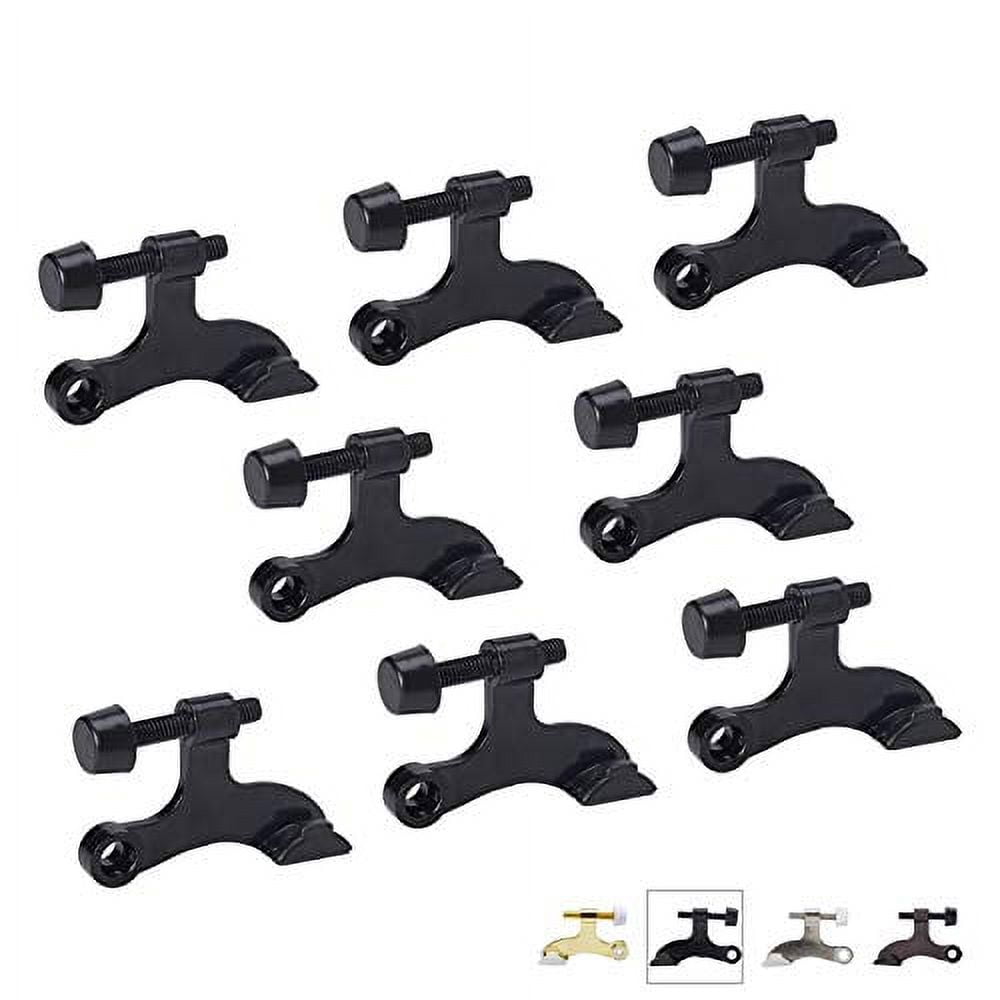 Enconker Hinge Pin Door Stopper Black 8 Pack, Adjustable Head Screw