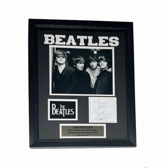 Encore 163-98 14 x 18 in. The Beatles Replica Auto Photo Frame, Black