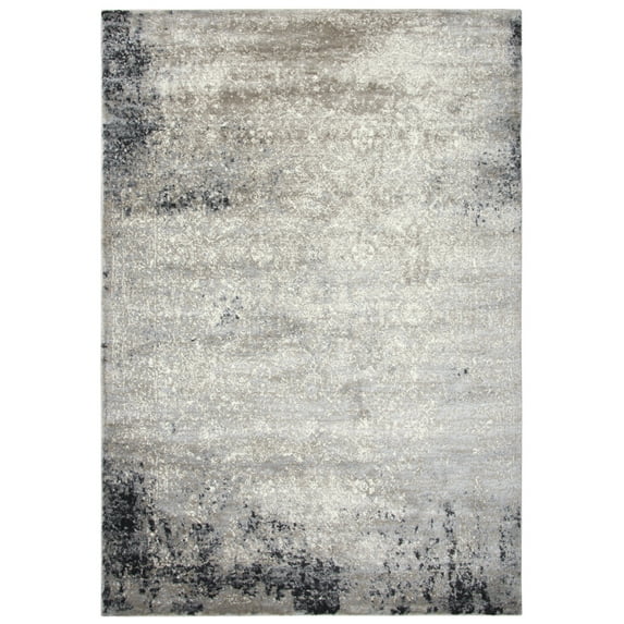 Encore 5'2" x 7'3" Traditional Over dye Beige/Gray/Rust/Blue Power-Loomed Rug