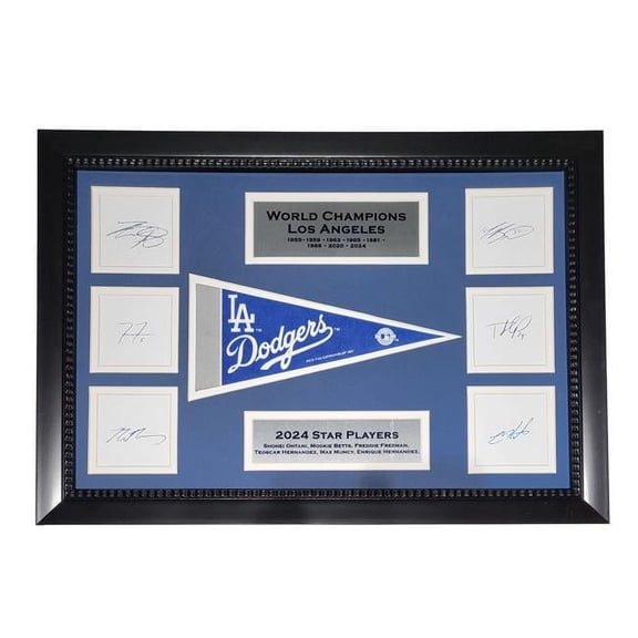 Encore Brandz 167-85 Los Angeles Baseball 2024 Champs Replica Signature Frame