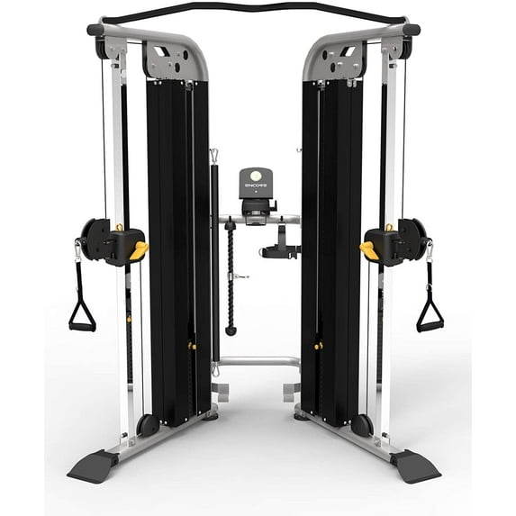Encore ES9030 Functional Pulley System, Weight Trainer, Dual Weight Stacks, Adjustable Home Gym Equipment, Weight Machine, Lifting for LAT Pull Down, Tricep, Biceps Curl, Back, Forearm Exercise