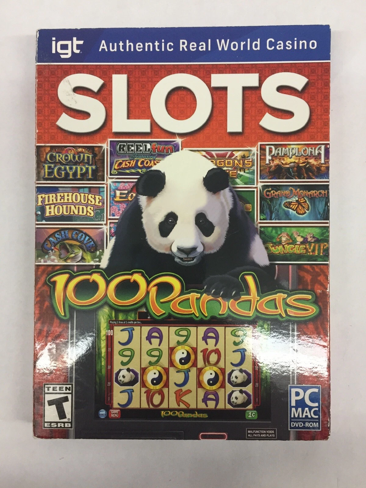 Encore Igt Slots 100 Pandas Pc,(New, Free Shipping )