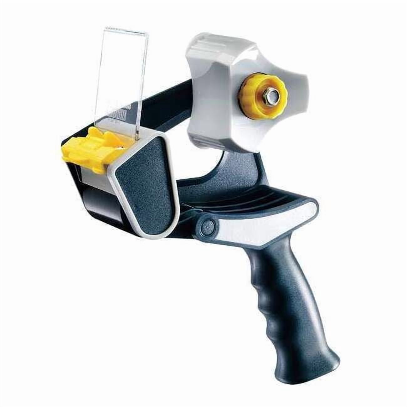 Tape Dispenser, 2 in Max. Tape Width. 5 1/2 in Tape Core Dia, Pistol, Plastic, Blue