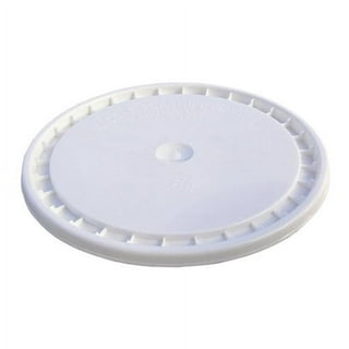 Encore Plastic Snap-On Lid, White, 5 Gallon