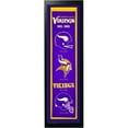thumbnail image 1 of Encore Select 109-87 Minnesota Vikings Logo History Felt Banner Framed - 14 x 37 in., 1 of 1
