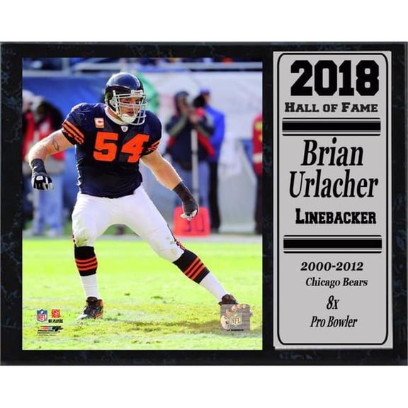 Encore Select 110-44 Brian Urlacher HOF Stat Plaque Frame - 12 x 15 in.