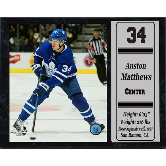 Encore Select 110-46 Auston Matthews Stat Plaque Frame - 2 x 15 in.