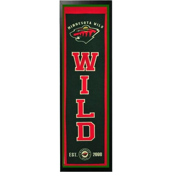 Encore Select 290-20 Minnesota Wild Logo History Felt Banner - 14 x 37 in.