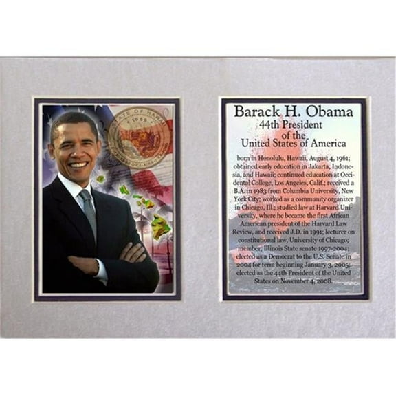 Encore Select  Barack Obama Photographed in Hawaii Matted Print - 5 x 7 in.