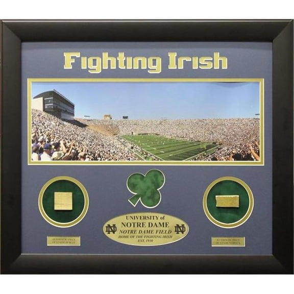 Encore Select ENC-NDSTAD12 20 x 24 Notre Dame Print with Actual Authentic Pieces from Stadium
