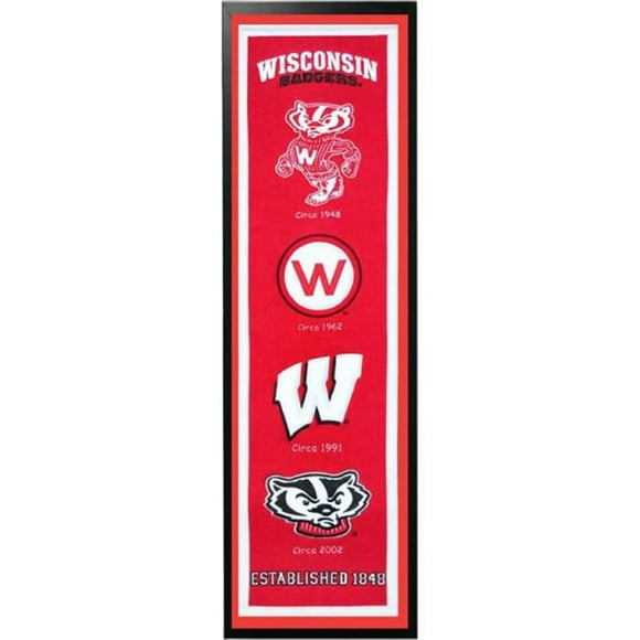 Encore Select  University of Wisconsin Logo History Felt Banner - 14 x 37 in.